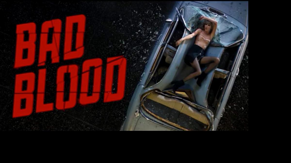 
Screen shot from opening of ‘Bad Blood’ video.
