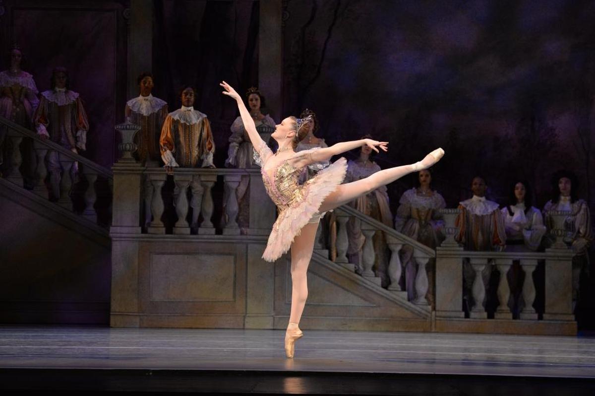 The Lilac Fairy, Sarah LaPointe, blesses young Princess Aurora Charlotte Ballet’s 2017 performance of “Sleeping Beauty.”
