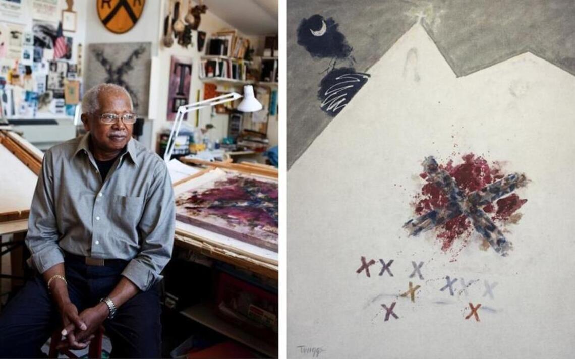 For him, the Confederate flag serves as a symbol in his art