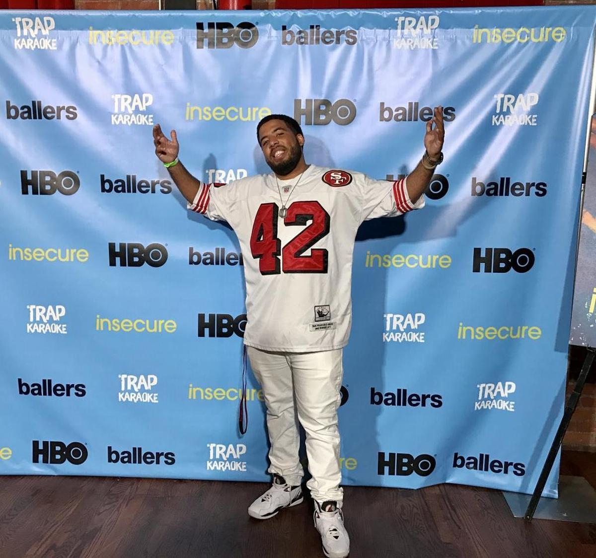 Jerome Reid after performing as a “wild card” at Trap Karaoke.
