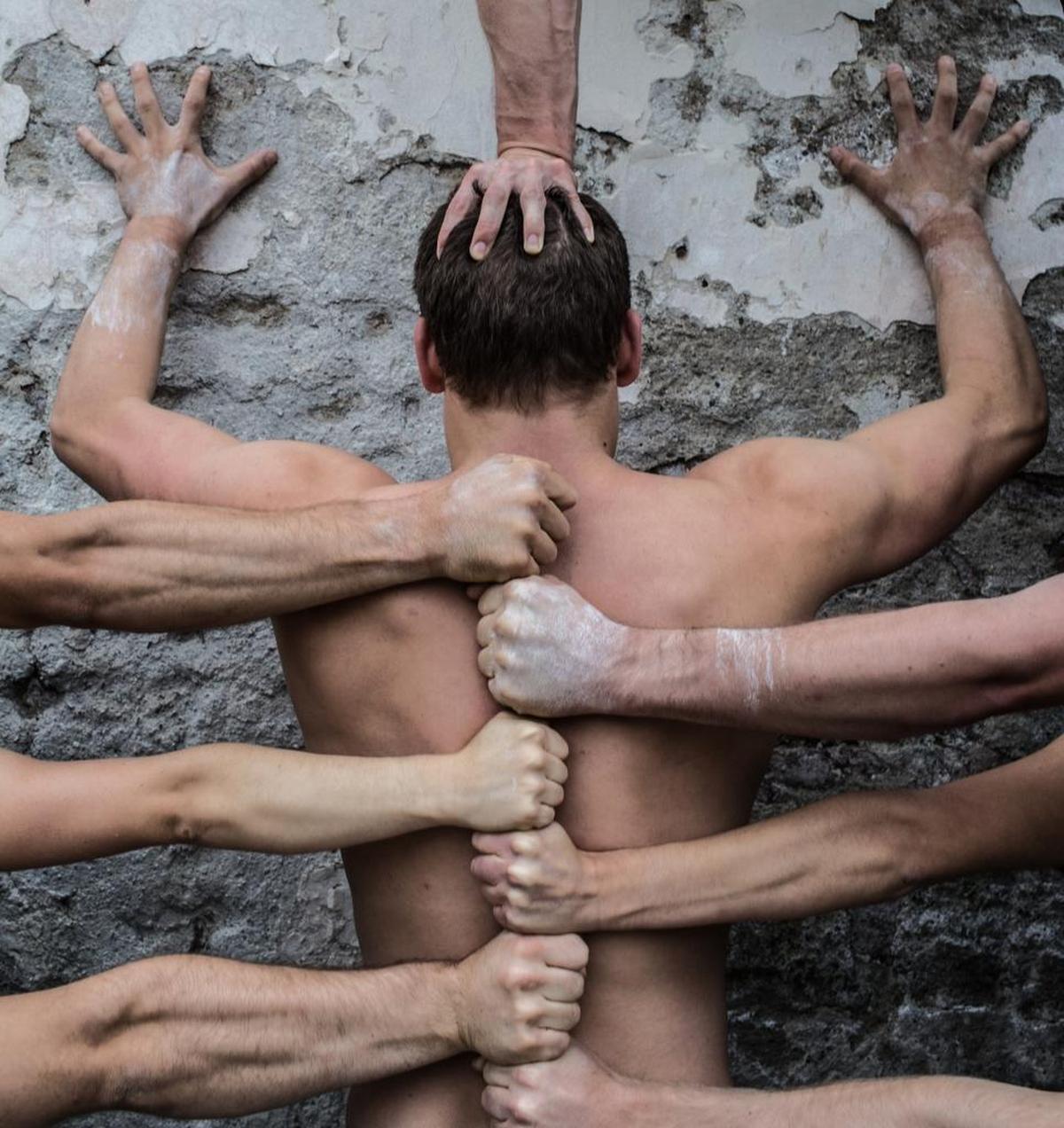 Physical theater company Gravity & Other Myths and “Backbone.”