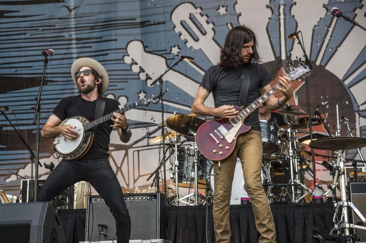 Scott Avett, left, and Seth Avett of The Avett Brothers perform at the Pilgrimage Music and Cultural Festival on Saturday, Sept. 23, 2017, in Franklin, Tenn.