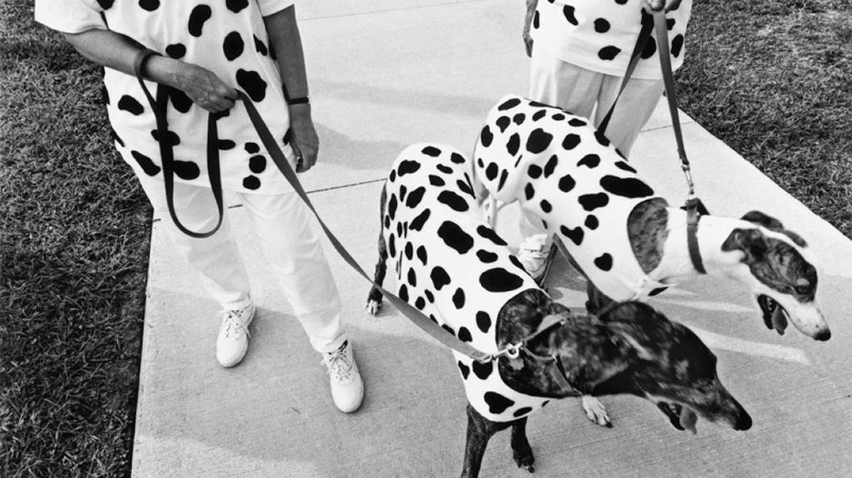 “Family Named Spot,” by Burk Uzzle; 1997; gelatin silver print.
