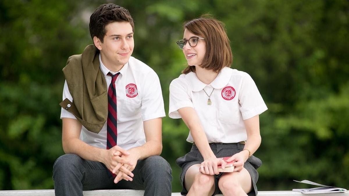 
Actor Nat Wolff as Ed Wallis in “Ashby,” with co-star Emma Roberts. The dramedy was shot in and around Charlotte last summer and opens in theaters Friday.
