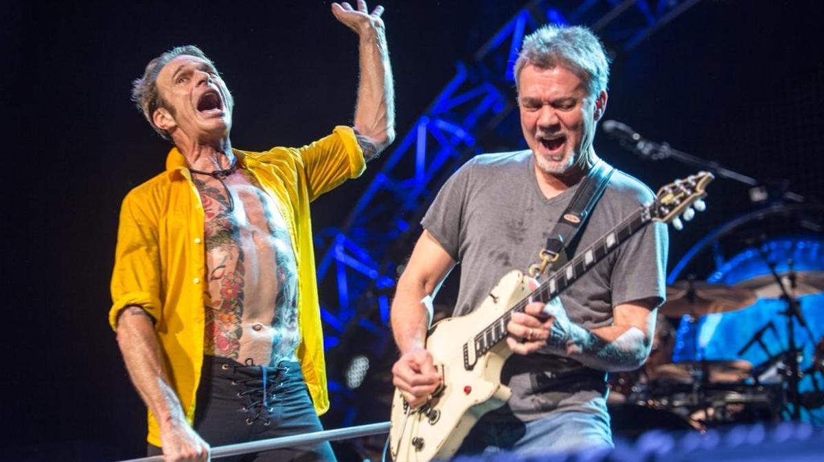 
Singer David Lee Roth and guitarist Eddie Van Halen of Van Halen perform Friday night at PNC Music Pavilion.
