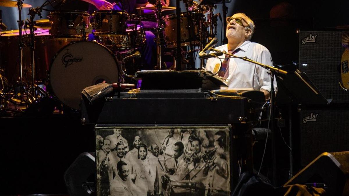 Donald Fagen performs with Steely Dan at Charlotte’s PNC Music Pavilion on Thursday night.