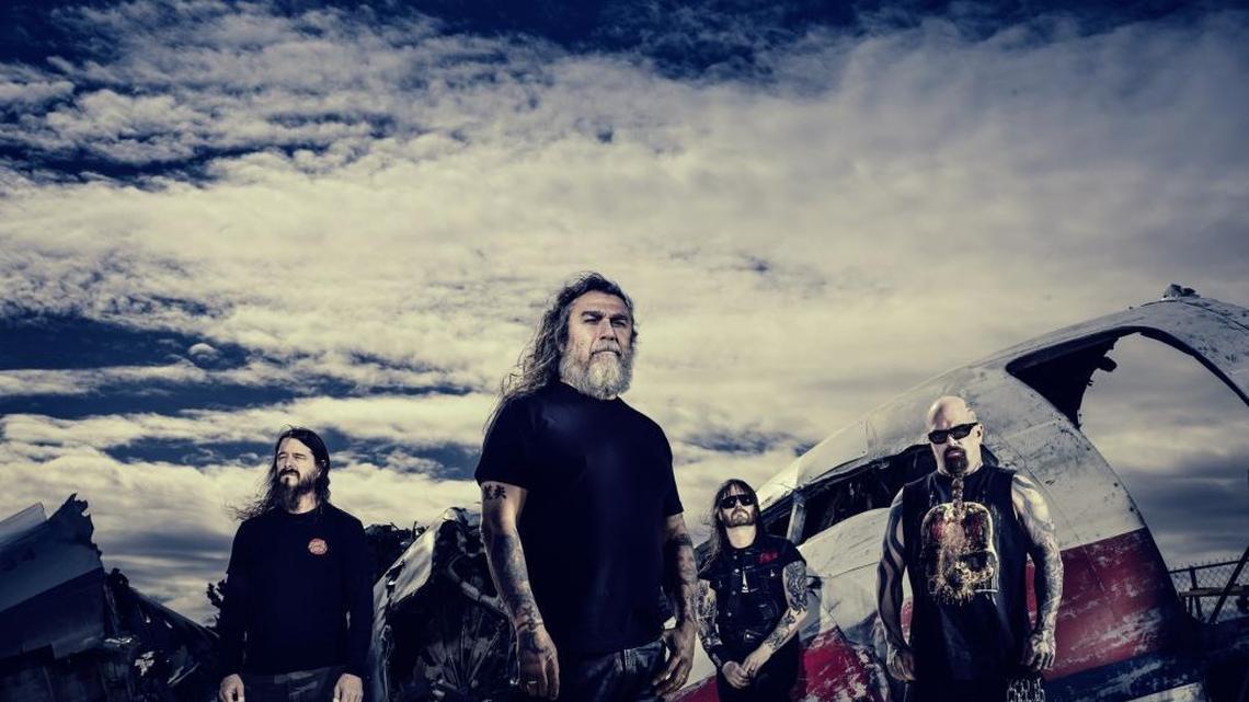 Slayer (from left) is Paul Bostaph, Tom Araya, Gary Holt and Kerry King.