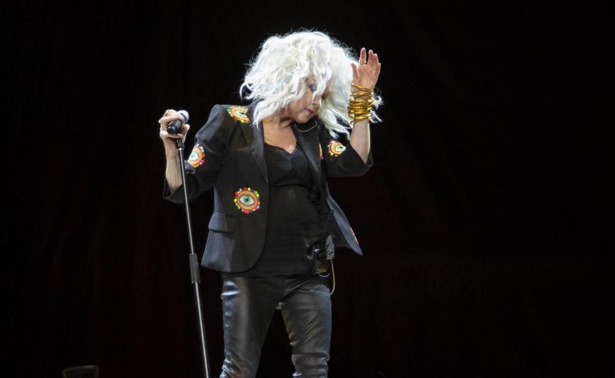 Cyndi Lauper sings to a crowded Spectrum Center on Saturday, July 28, 2018.