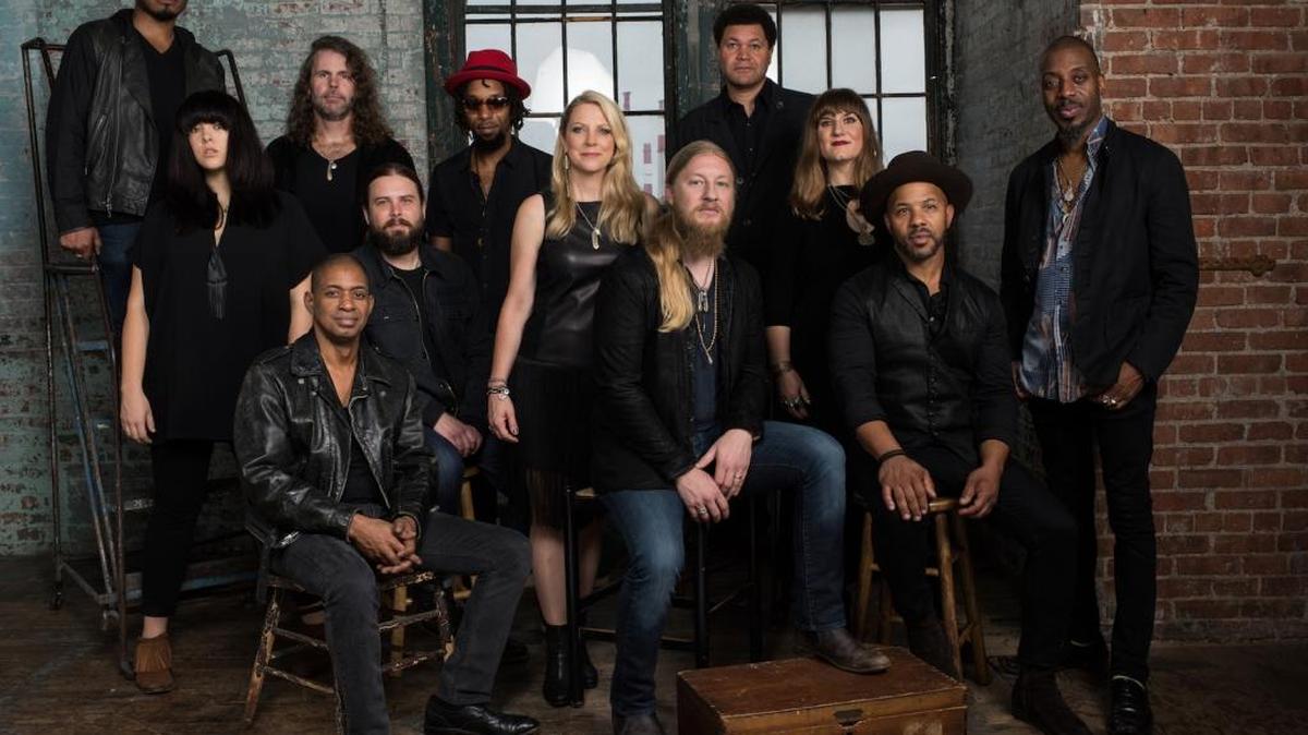 The Tedeschi Trucks Band performs at Charlotte Metro Credit Union Amphitheatre on Sunday night.
