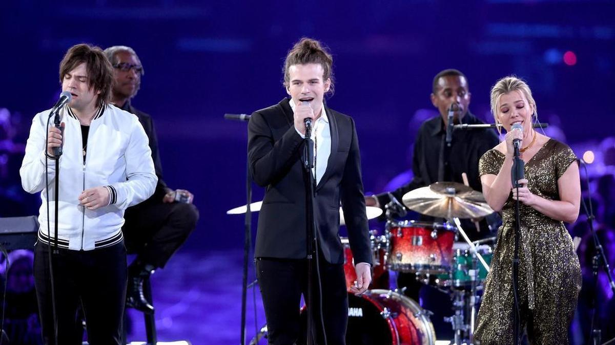Recording artists Neil Perry, Reid Perry and Kimberly Perry of The Band Perry perform onstage at the 2016 MusiCares Person of the Year honoring Lionel Richie at the Los Angeles Convention Center.