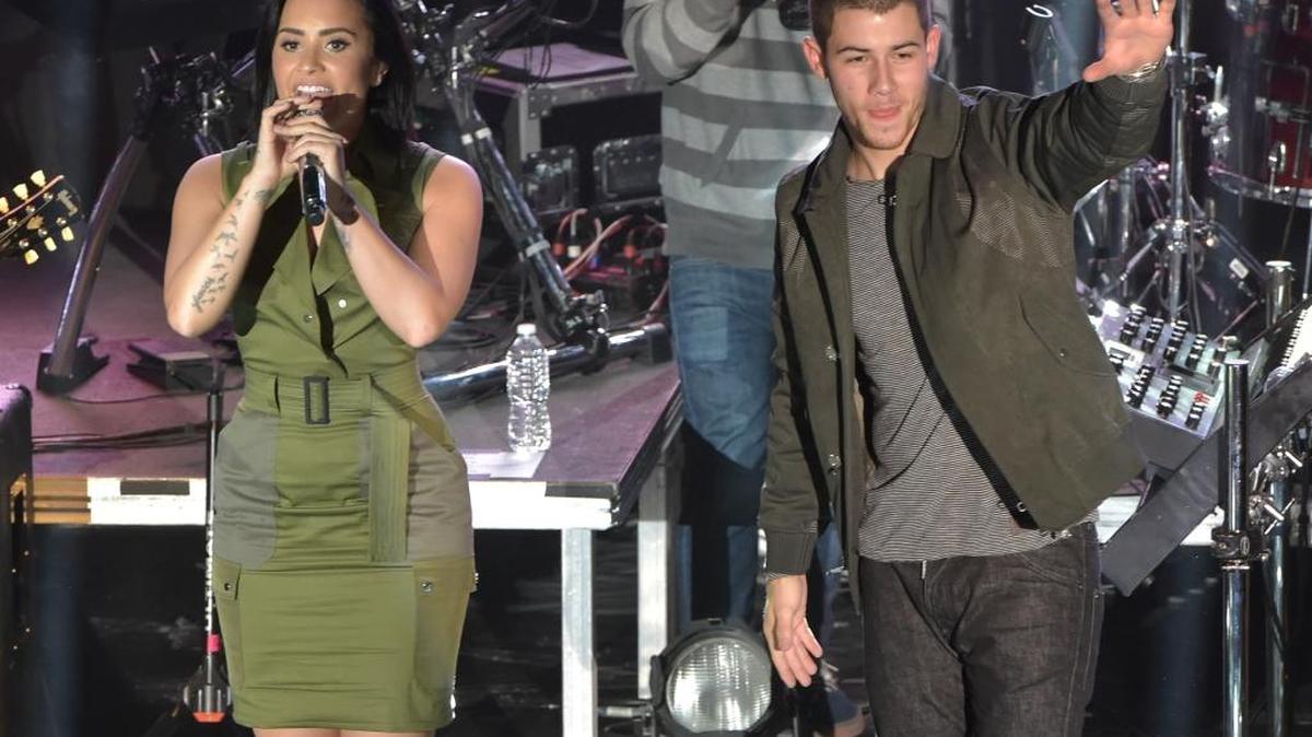Demi Lovato & Nick Jonas Future Now: The Tour Preview at Irving Plaza on October 26, 2015 in New York City.