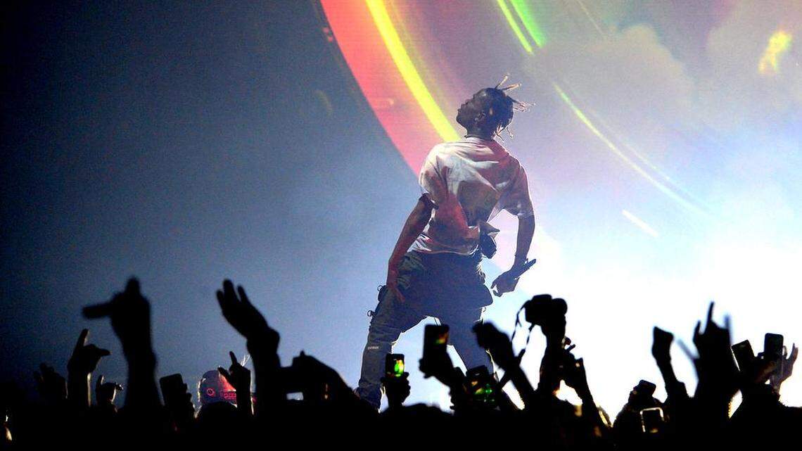 Travis Scott performs at Spectrum Center in Charlotte, NC on Sunday, March 24, 2019.
