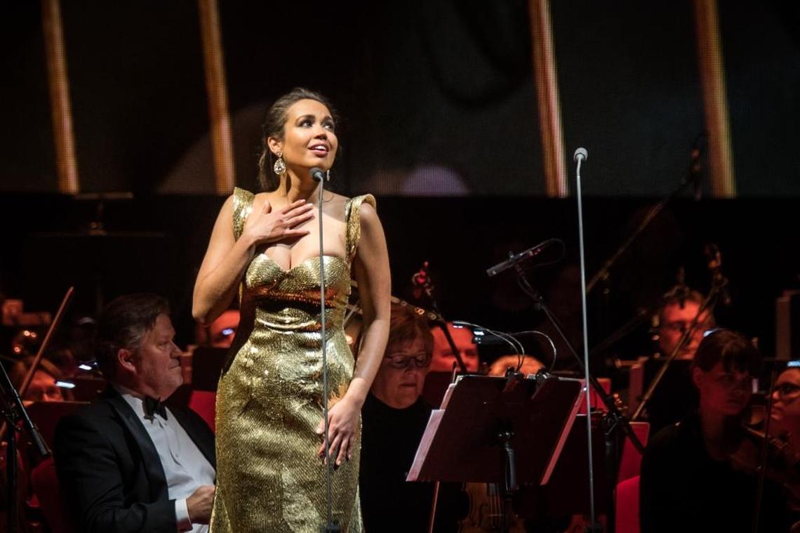 Nadine Sierra performs as part of Andrea Bocelli’s “A Concert for Valentines” at Spectrum Center on Friday night.