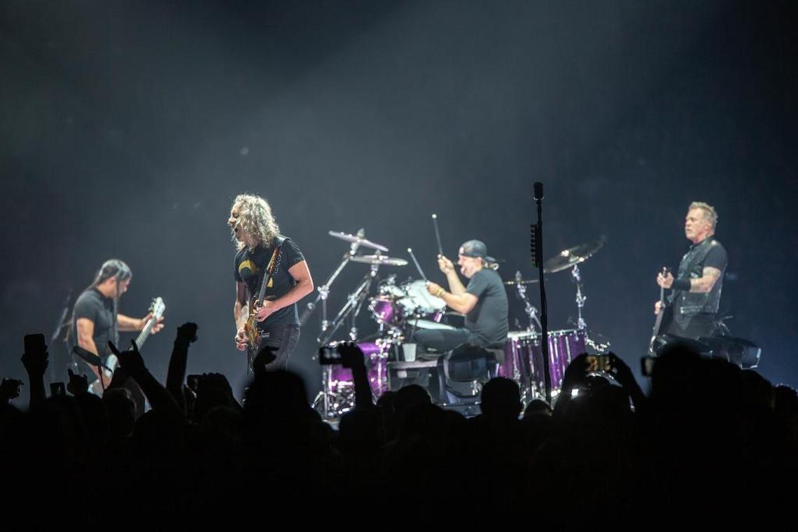 Thrash-metal band Metallica performs at the Spectrum Center in Charlotte in October. A thousand students at Central Piedmont Community College in Charlotte will be awarded scholarships in health care programs thanks to the band’s $100,000 donation to the college this week. The students will be known as Metallica Scholars.