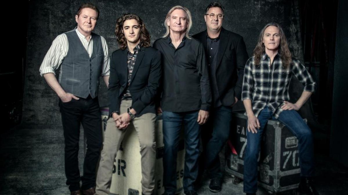 The Eagles current touring lineup is Don Henley, Deacon Frey, Joe Walsh, Vince Gill and Timothy B. Schmit.