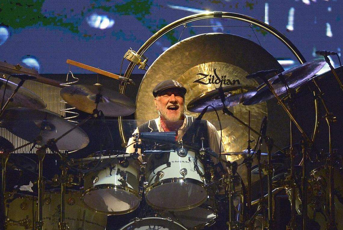 Mick Fleetwood, drummer for Fleetwood Mac, at Spectrum Center on Sunday night.
