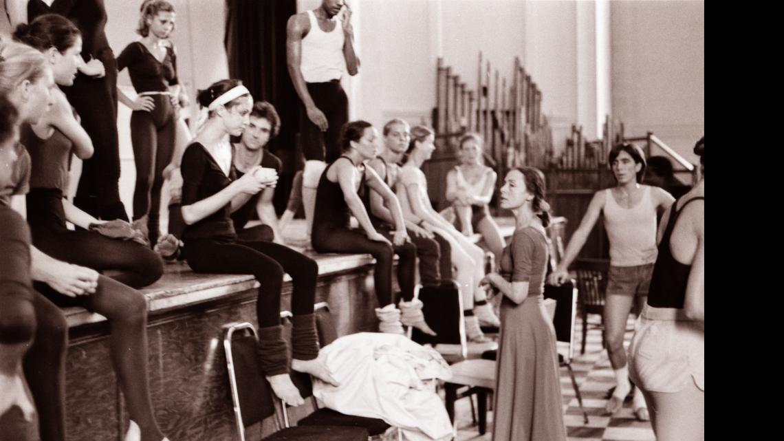 
Madonna Ciccone, left on stage, at the American Dance Festival in 1978.
