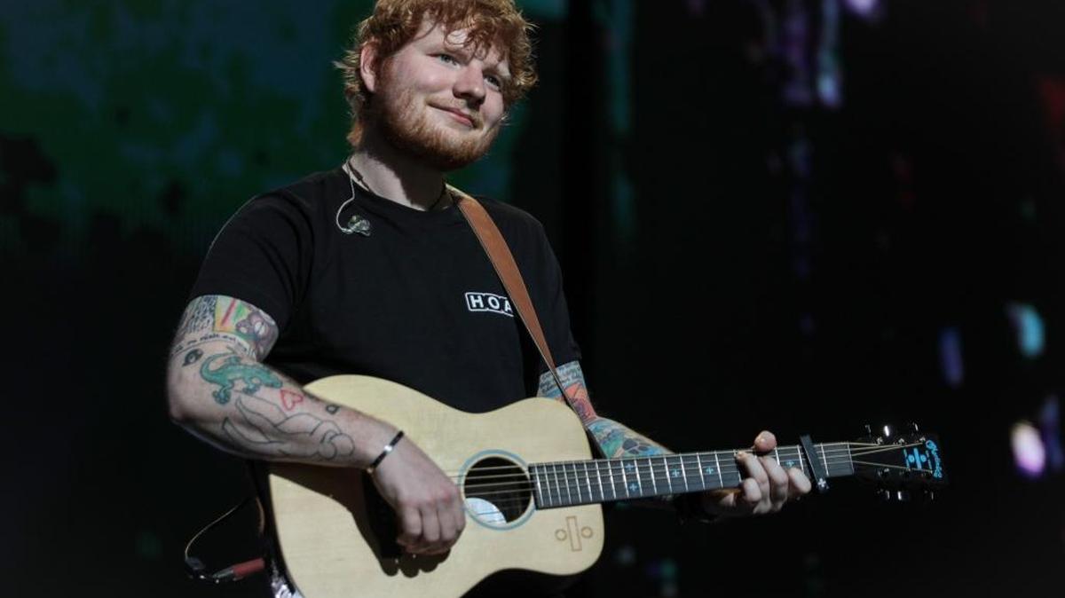 Ed Sheeran performs at Spectrum Center in Charlotte on Sunday night.