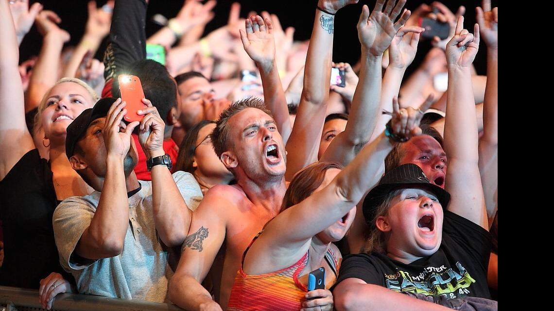 
The crowd goes wild at last year’s Carolina Rebellion metal festival at Charlotte Motor Speedway. This year the festival is May 2-3 at Charlotte Motor Speedway’s Rock City Campgrounds.
