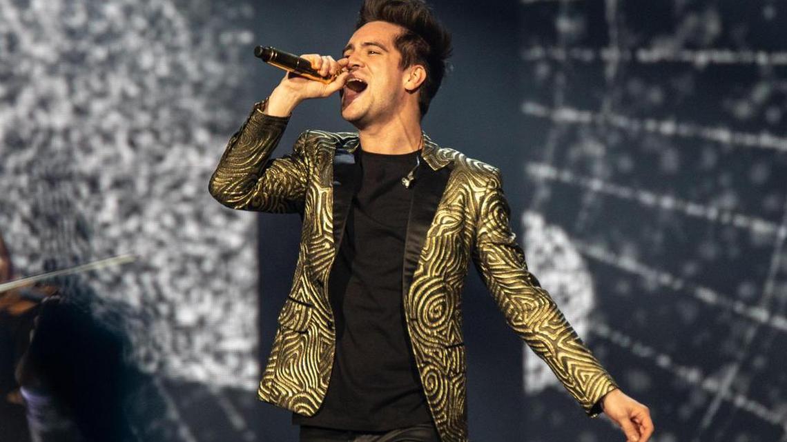 Brendon Urie of Panic! At The Disco, performing Tuesday night at Charlotte’s Spectrum Center.