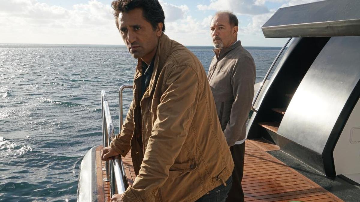 Cliff Curtis, left, as Travis and Ruben Blades as Daniel Salazar in the Season 2 premiere of “Fear the Walking Dead” on AMC.