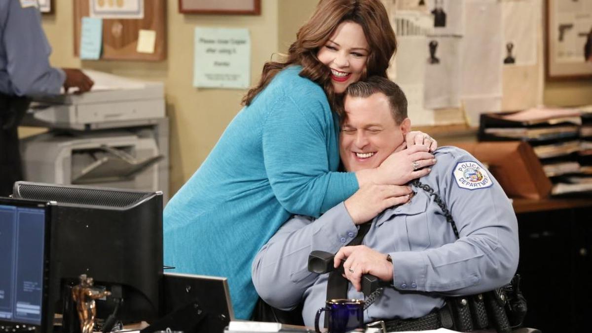 Melissa McCarthy and Billy Gardell in “Mike & Molly” on CBS.