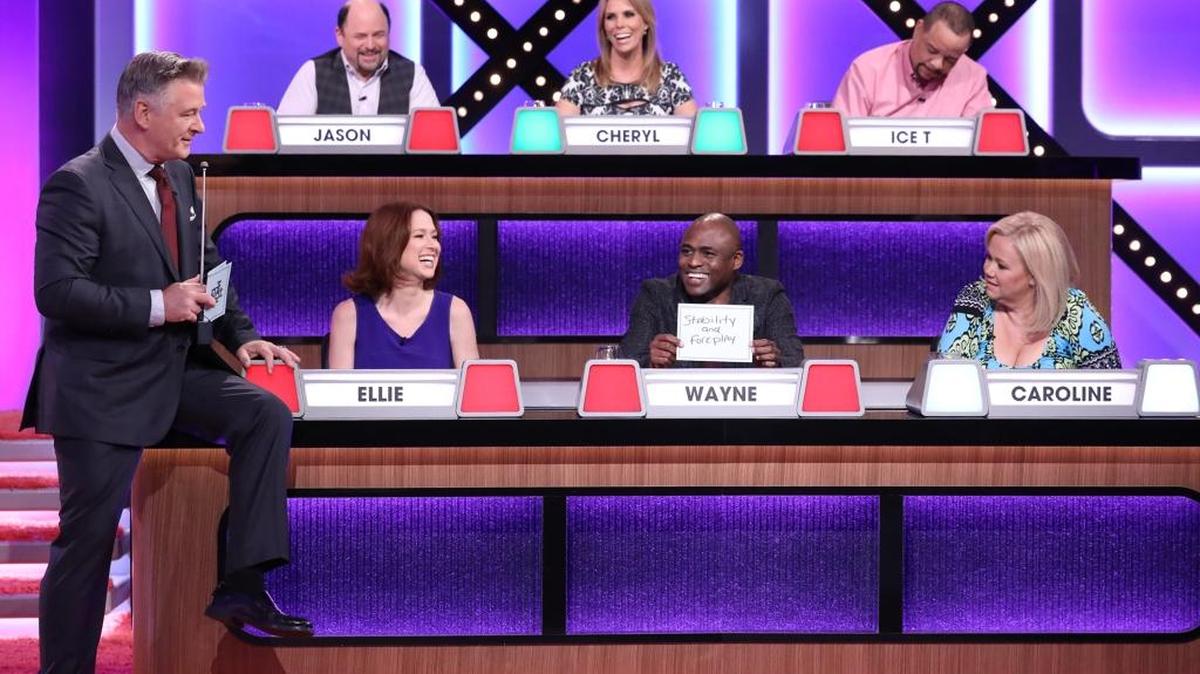 The iconic panel game show “Match Game,” hosted by Alec Baldwin, returns with panelists Jason Alexander, Ellie Kemper, Cheryl Hines, Wayne Brady, Ice T and Caroline Rhea.