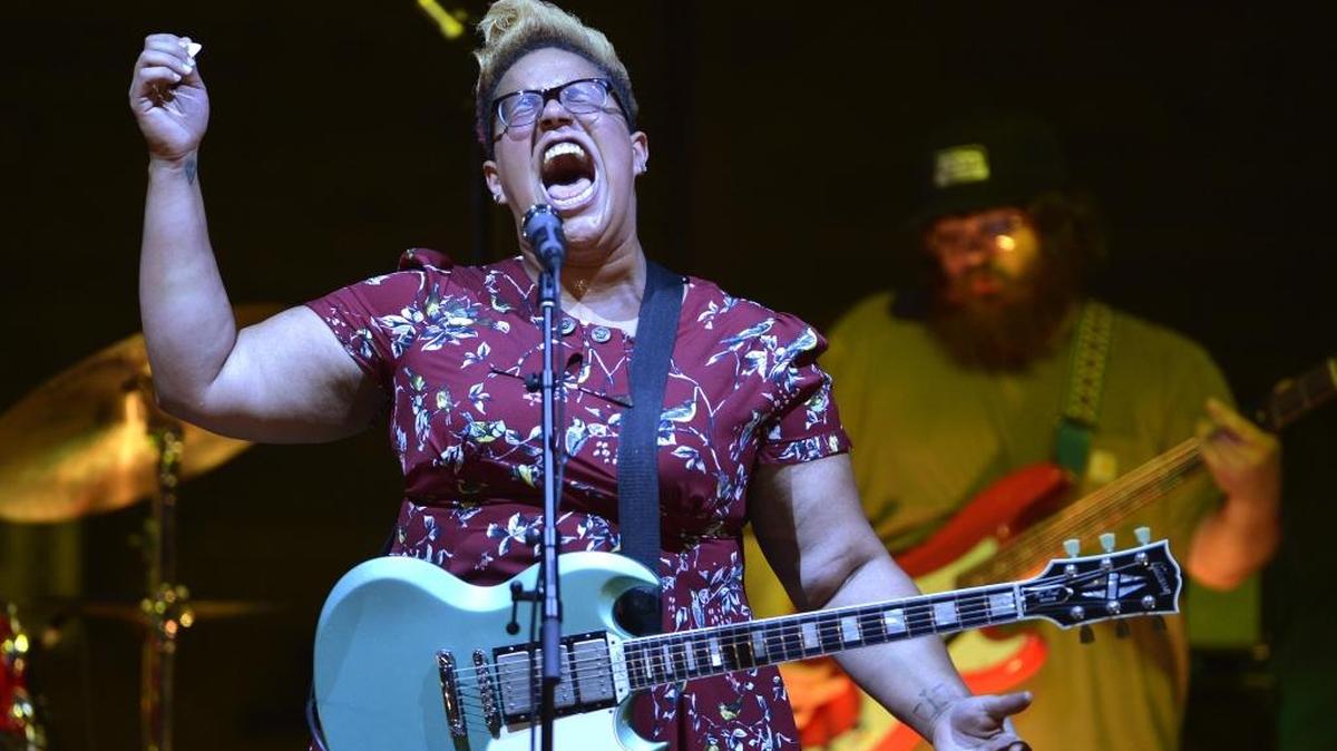 Alabama Shakes in concert on the second stop of their world tour at Cary’s Booth Amphitheater on June 9, 2015.