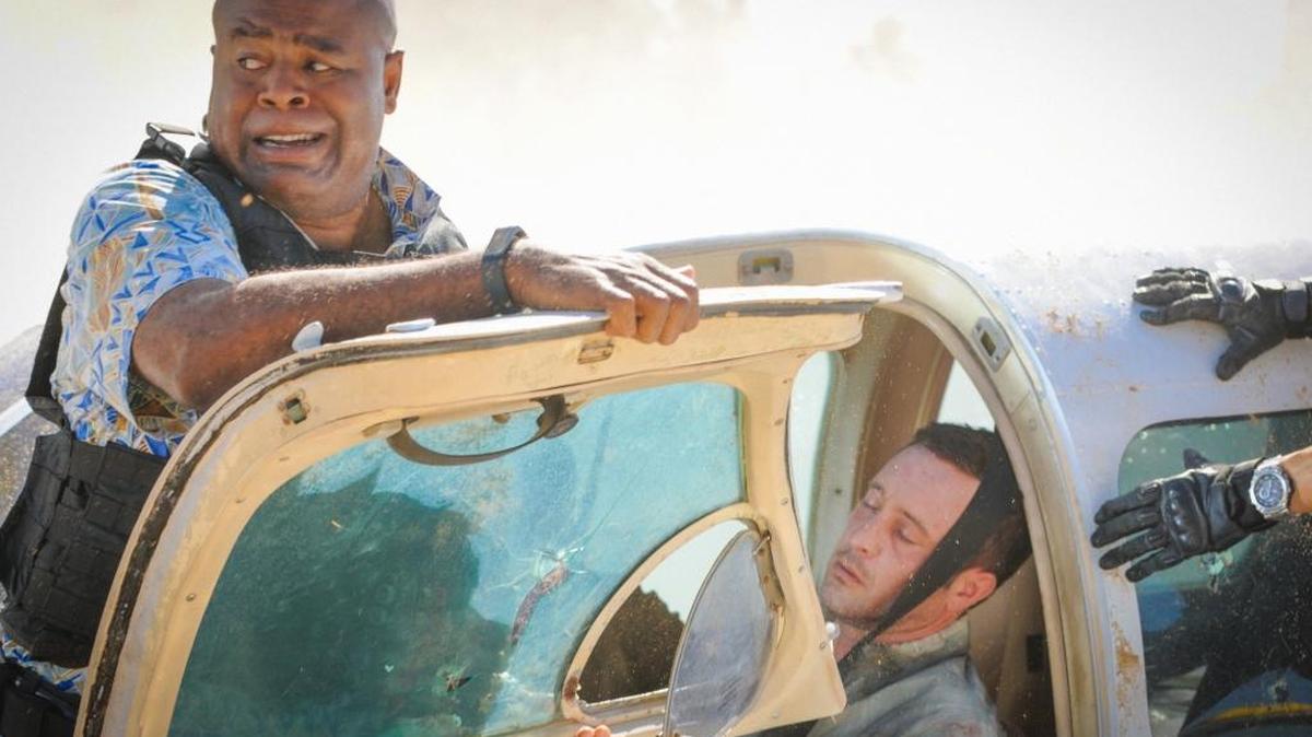 Chi McBride, left, as Lou Grover and Alex O’Loughlin as Steve McGarrett in “Hawaii Five-0.”