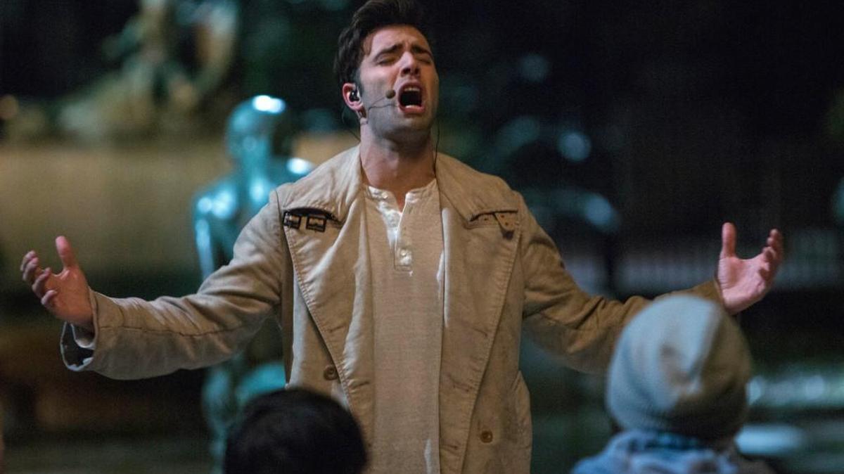 Jencarlos Canela as Jesus in “The Passion,” a two-hour musical event airing live from New Orleans.