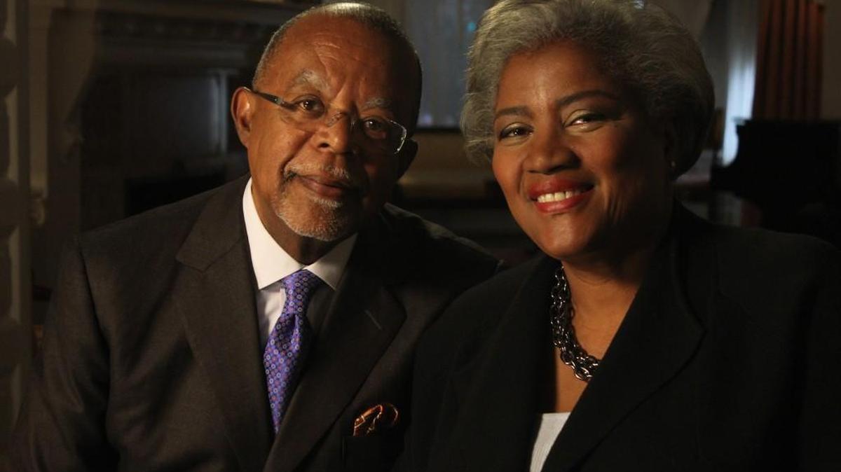 Henry Louis Gates, Jr. and Donna Brazile in PBS’ “Finding Your Roots.”