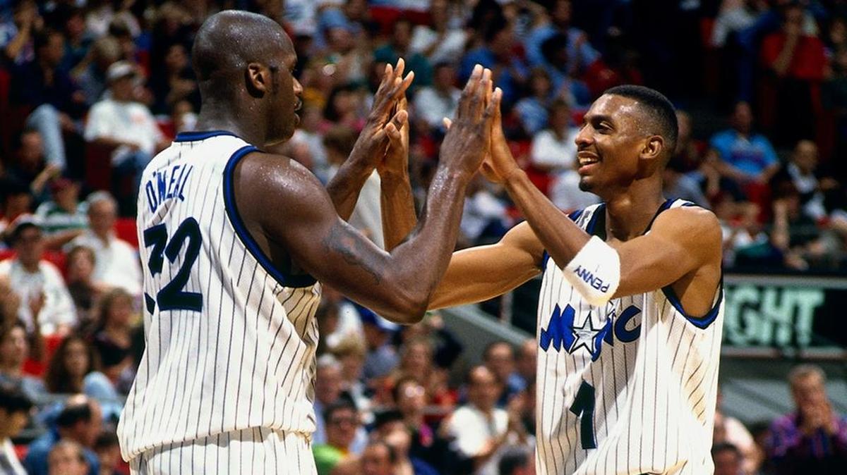 As seen in the “30 for 30” documentary “This Magic Moment,” Shaquille O’Neal, left, and Penny Hardaway were two of the main reasons for the popularity of the Orlando Magic in the mid-1990s.