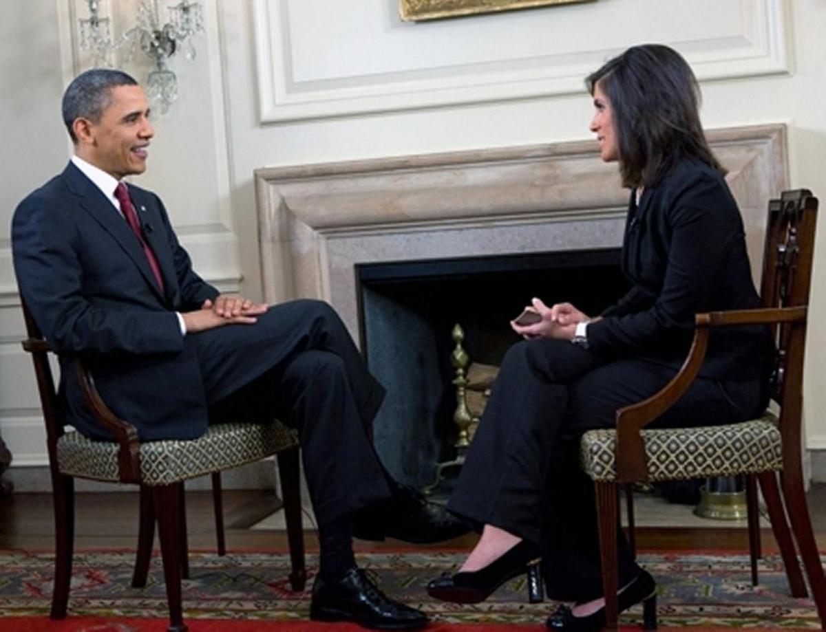 In 2011, Natalie Pasquarella – then with WSOC (Channel 9) – was sent to Washington to interview President Barack Obama on local-international trade issues.