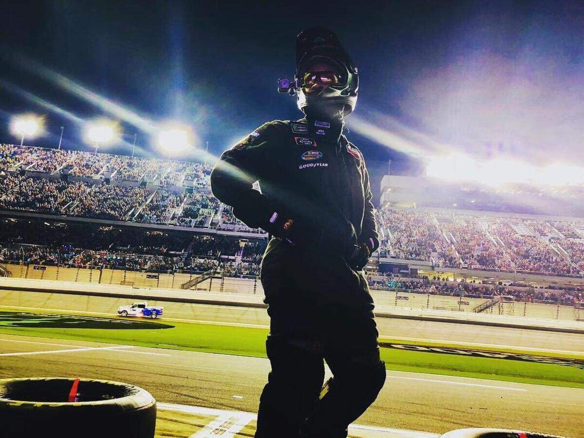 Brehanna Daniels at her history-making appearance at her first Cup race in July 2018.
