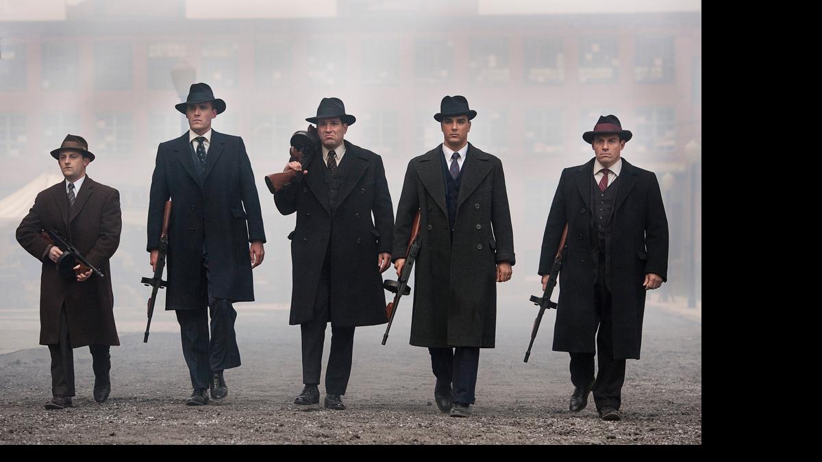 
(L-R): Ian Bell as Meyer Lansky, John Stewart Jr. as Bugsy Siegel, Rich Graff as Lucky Luciano, Anthony DiCarlo as Frank Costello and Craig Rivela as Vito Genovese in “Making of the Mob” on AMC.
