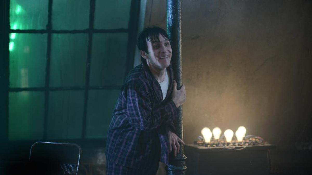 Robin Lord Taylor as Penguin in the “Rise of the Villains: A Bitter Pill to Swallow” episode of “Gotham” airing Monday.