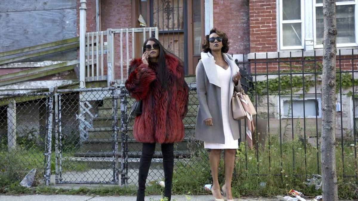 Taraji P. Henson (left) and guest star Vivica A. Fox in “Empire” on Fox.