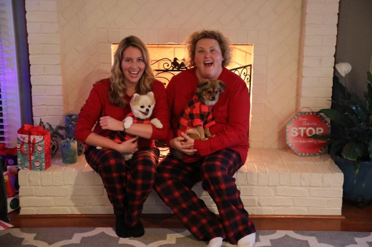 Newly engaged couple Jacquelyn Smith and Fortune Feimster, at Feimster’s second home in Belmont this past Christmas.