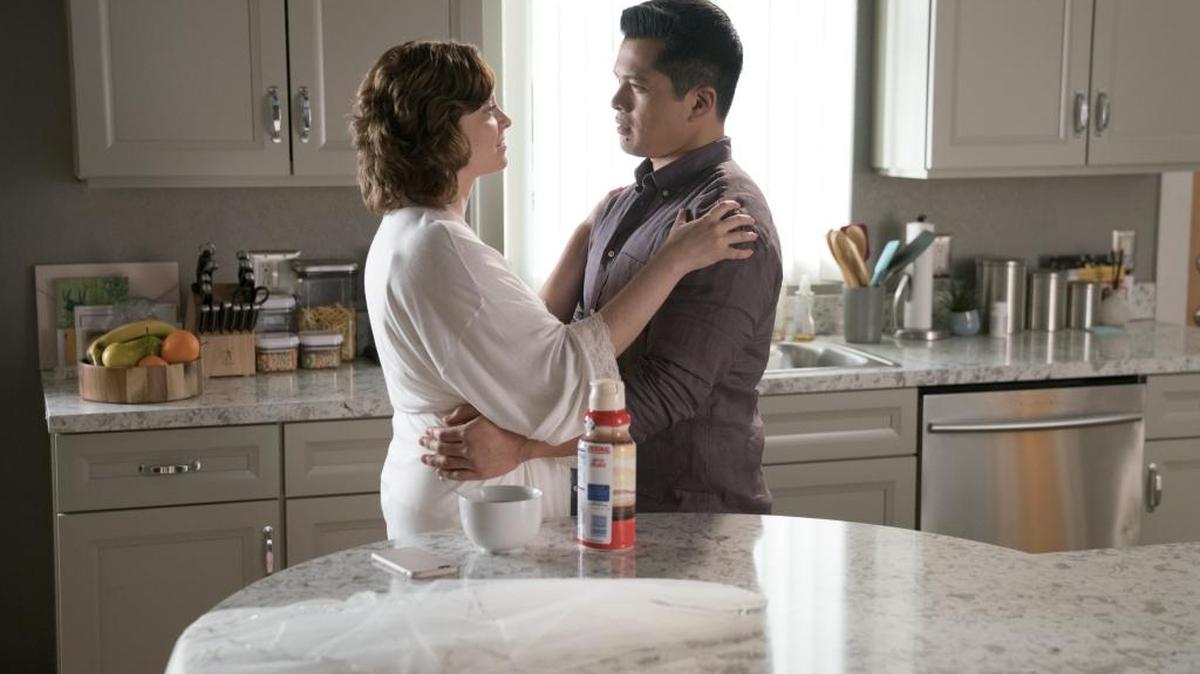 Vincent Rodriguez III, left, as Josh and Rachel Bloom as Rebecca in “Crazy Ex-Girlfriend.”