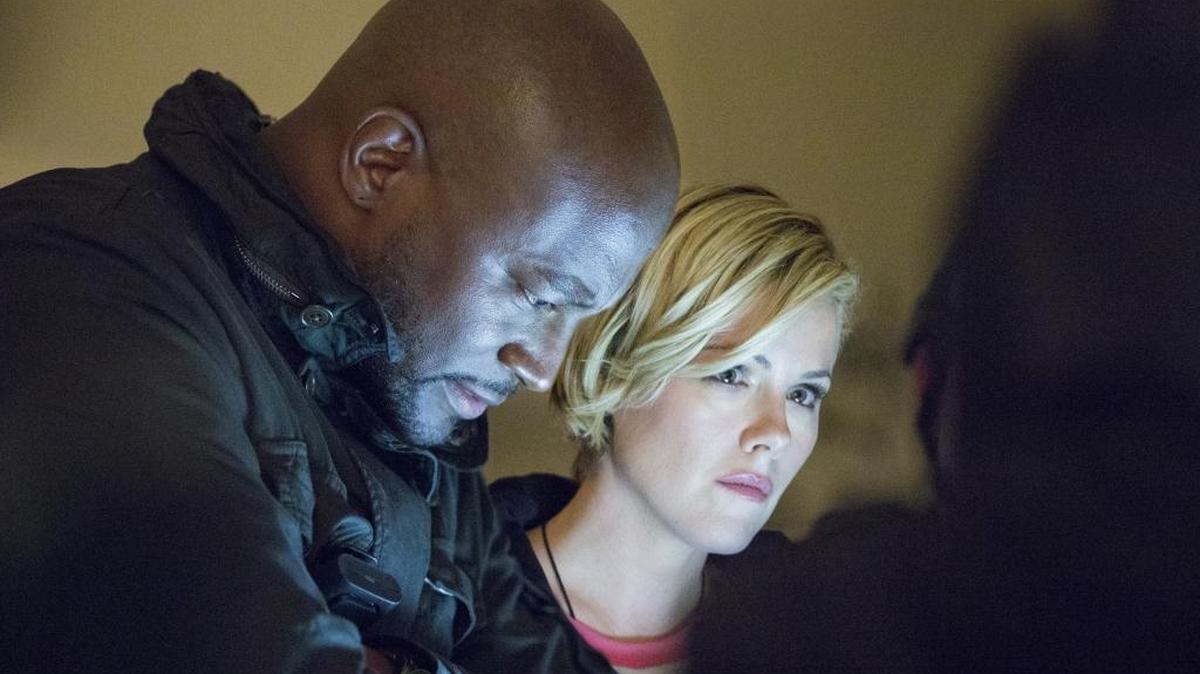
Taye Diggs (left) as Terry and Kathleen Robertson as Hildy in “Murder In The First.”
