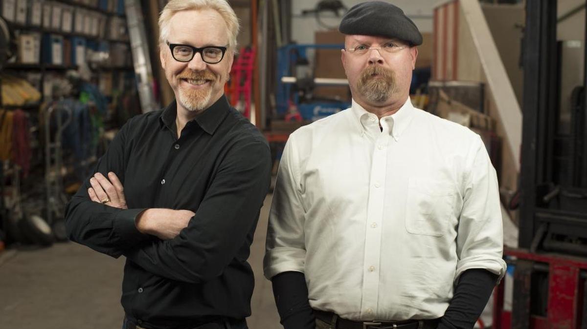 Adam Savage, left, and Jamie Hyneman of “Mythbusters.”