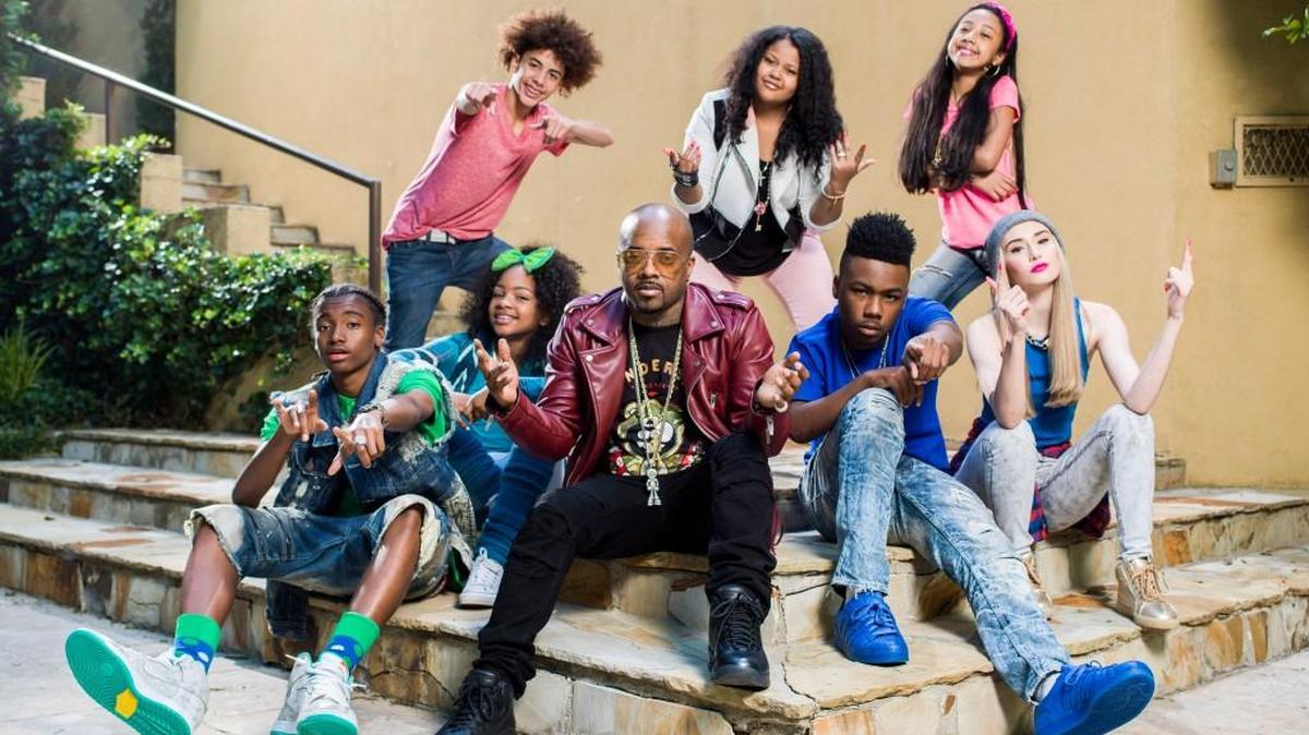 The unscripted series “The Rap Game” premieres Friday on Lifetime. (L-R, standing): J.I., Nia Kay and Jayla Marie. (L-R, seated); Mani, Mini Barbie, Jermaine Dupri, Lil Key and Tally.