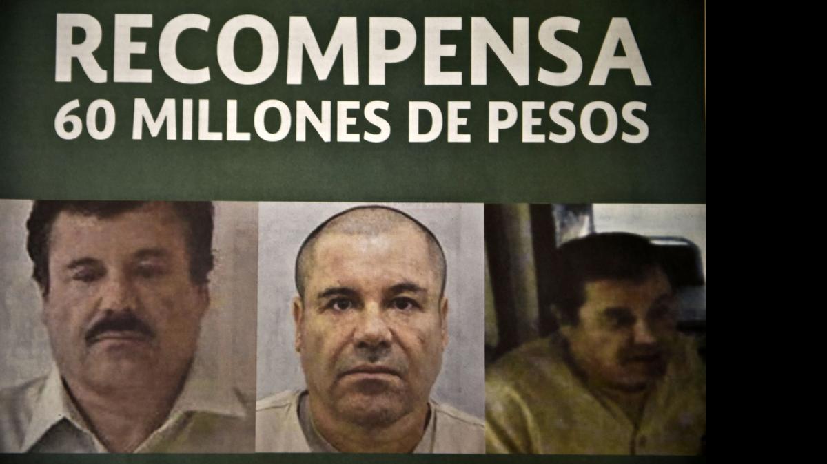 
Photo of a notice published in newspapers offering 60 million Mexican pesos (3.8 USD approximately) reward to anyone with information leading to the recapture of Joaquin “El Chapo” Guzman Loera in Mexico City on July 16, 2015.  The reward is double the amount the government usually offers for the country’s most wanted criminals. 
