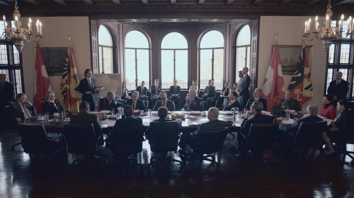 Elizabeth and President Dalton head to Switzerland to meet with Maria Ostrov in an attempt to find a peaceful solution to the escalated conflict with Russia.