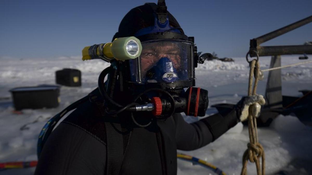 Zeke Tenhoff, ready to dive again, in the Season 7 premiere of “Bering Sea Gold” on Discovery.