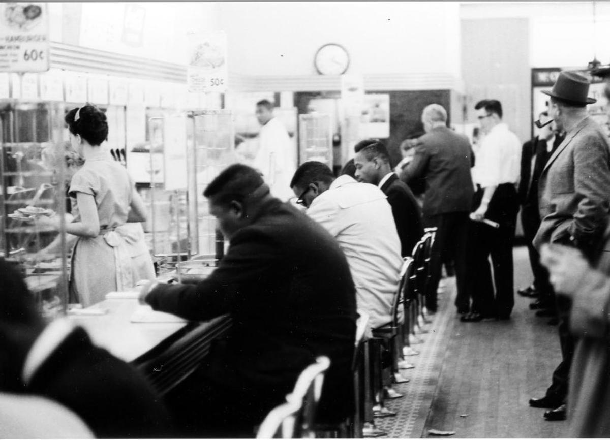 This February 1960 photo shows people taking part in a civil rights sit-in protest at the lunch counter in McCrory’s in Rock Hill. A year later, the Friendship Nine launched the “jail, no bail” strategy at the same place. They were quickly arrested and then convicted trespassing and breach of peace. They opted for a month’s hard labor on a prison farm rather than allow bail or a fine to be posted for them by civil rights groups.