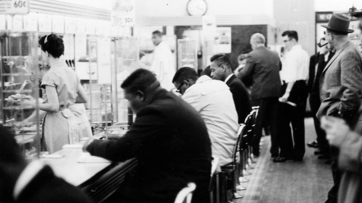 This February 1960 photo shows people taking part in a civil rights sit-in protest at the lunch counter in McCrory’s in Rock Hill. A year later, the Friendship Nine launched the “jail, no bail” strategy at the same place. They were quickly arrested and then convicted trespassing and breach of peace. They opted for a month’s hard labor on a prison farm rather than allow bail or a fine to be posted for them by civil rights groups.
