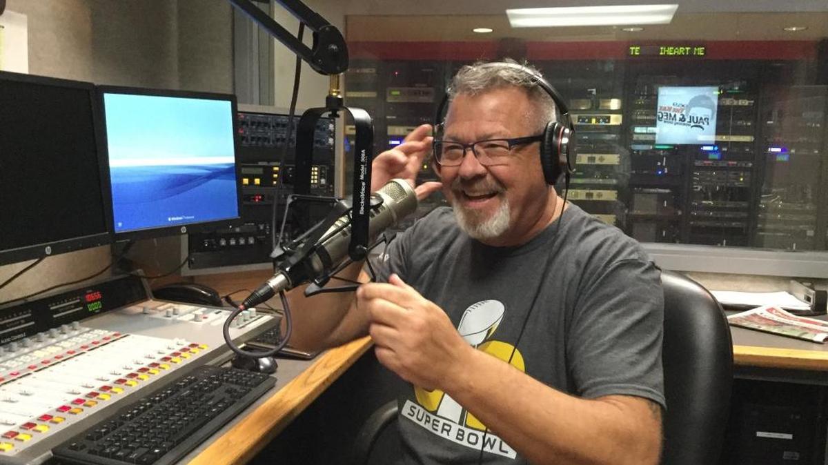 Jack Daniels, who has more than 40 years in Charlotte radio, in his studio at WRFX-FM.