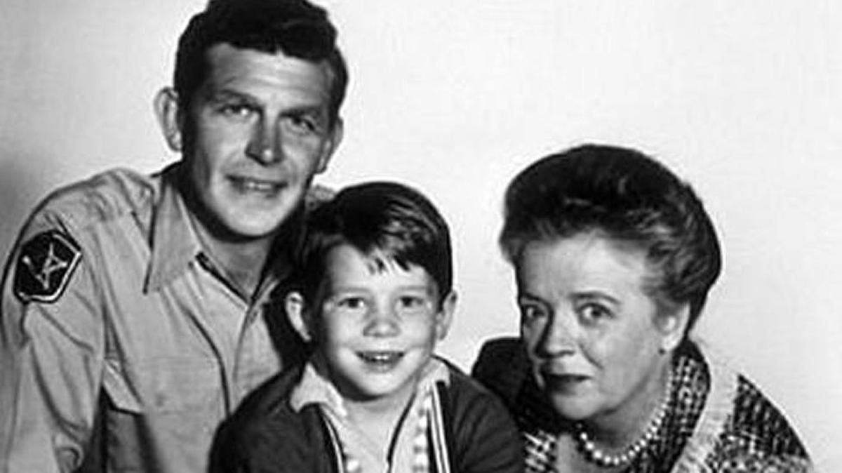Andy Griffith, Ron Howard and Frances Bavier in “The Andy Griffith Show,” which first aired on Oct. 3, 1960.