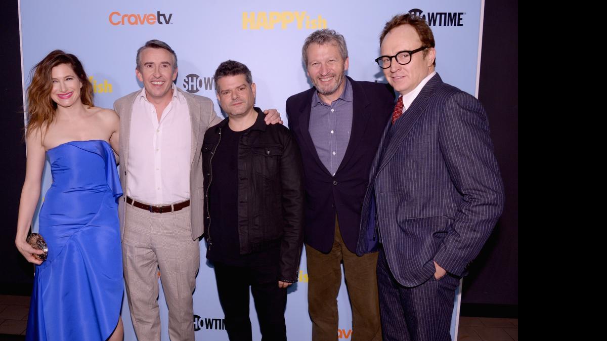 
 Kathryn Hahn, Steve Coogan, Shalom Auslander, Ken Kwapis and Bradley Whitford attend the premiere of the SHOWTIME original comedy series Happyish.
